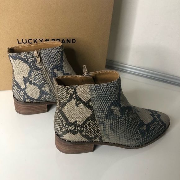 NEW Lucky Brand Chinchilla LK-LENREE ankle Booties - Picture 3 of 5